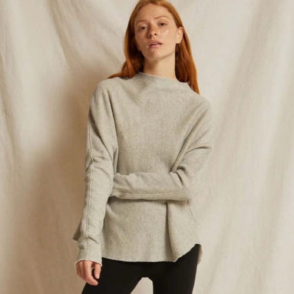 perfectwhitetee Light Gray Cozy Knit Pullover